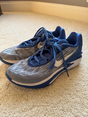 Men’s Nike Blue and White Basketball Shoes